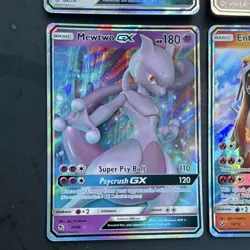 Pokemon TCG 4 Card Lot Holo GX Silvally Tyranitar Mewtwo Entei English - Image 4