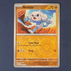 Meditite 078/142 - Stellar Crown - Common Reverse Holo Pokemon Card - NM - Image 1