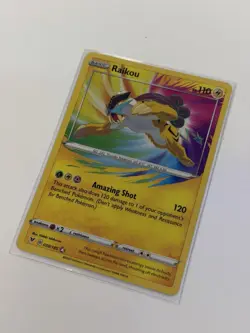 Pokemon TCG Vivid Voltage Raikou Card 050/185 Amazing Rare - Image 1