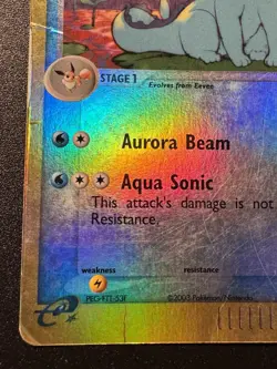 Vaporeon 25/100 EX Sandstorm Pokemon Card Reverse Holo Foil Rare HP - Image 5