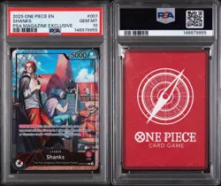 2025 ONE PIECE PROMOS PSA MAGAZINE EXCLUSIVE #001 SHANKS PSA 10 - Image 3