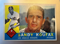 Sandy Koufax Signed 1960 Topps Baseball Card #343 - Image 1