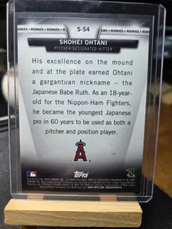 SHOHEI OHTANI 2018 Topps Rookies ANGELS BASEBALL ROOKIE CARD Japan Star RC LE! - Image 4