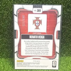 2026 Panini Prizm FIFA World Cup Renato Veiga Portugal #369 Orange /125 - Image 2