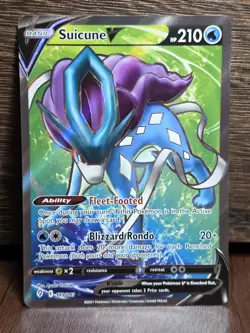 Suicune V (Full Art) 173/203 SWSH07: Evolving Skies Holo Pokemon TCG 2021 NM - Image 1