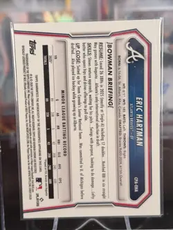 Eric Hartman 2026 Bowman Chrome Auto Blue Refractor /150 - Image 2