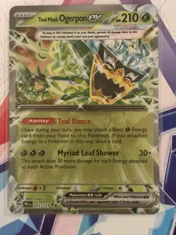 Teal Mask Ogerpon ex 012/131 PRE Prismatic Evolutions Holo Rare NM - Image 2