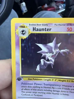 Pokemon TCG WOTC Vintage Haunter Fossil 6/62 1st Edition HP/DMG See Pics - Image 3