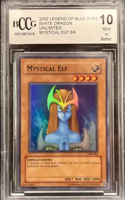 Mystical Elf LOB-062 BCCG 10 Ultra Rare Vintage Yu-Gi-Oh Graded Card - Image 1