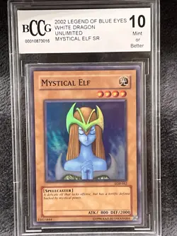 Mystical Elf LOB-062 BCCG 10 Ultra Rare Vintage Yu-Gi-Oh Graded Card - Image 3