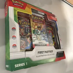 Pokemon TCG First Partner Illustration Collection Series 1 Box SEALED Box Tear - Image 2