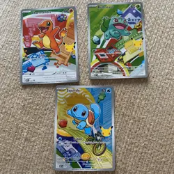 Pokemon TCG First Partner Illustration Collection Series 1 Kanto GEN 1 Starters - Image 1