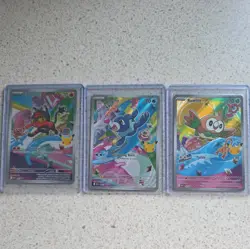 Pokemon TCG First Partner Illustration Collection Series 1 Gen 7 Alola Starters - Image 1