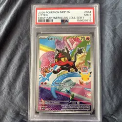 2026 POKEMON TCG FIRST PARTNER ILLUSTRATION COLLECTION SERIES 1 LITTEN PSA 9 - Image 1