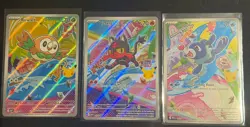Pokemon TCG First Partner Illustration Collection Series 1 Gen 7 Alola Starters - Image 1