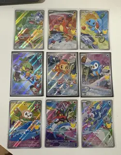 Pokemon TCG First Partner Illustration Collection Series 1 Full Sets of 9 Cards - Image 1
