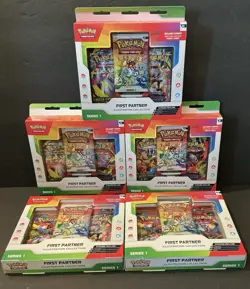 Pokemon TCG-First Partner Illustration Collection Series 1 Factory Sealed Lot X5 - Image 1