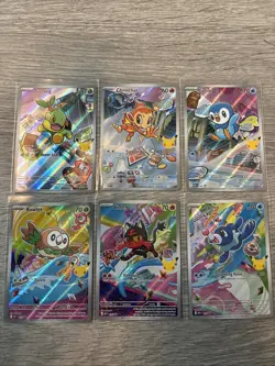 Pokemon TCG First Partner Illustration Collection Series 1 Gen 4 & 7 Bundle - Image 1