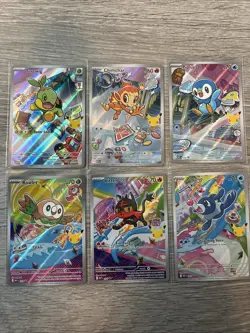 Pokemon TCG First Partner Illustration Collection Series 1 Gen 4 & 7 Bundle - Image 1