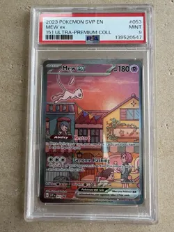 Pokemon Mew EX SVP Blackstar TCG 151 UPC Promo SVP053 Psa 9 - Image 1