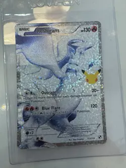 Pokemon TCG Reshiram 113/114 Holo English 2011 Celebrations Classic Collection - Image 1