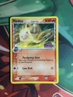 Mankey 70/110 EX Holon Phantoms Delta Species Pokemon Card Reverse Holo MP HP - Image 2