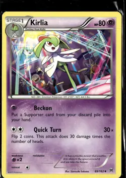 Pokemon Kirlia 69/162 BREAKthrough Non Holo Uncommon 2 Card Lot LP - Image 1