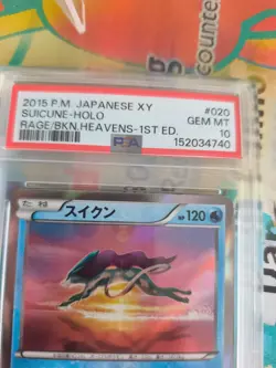 Pokemon Karte Card Suicune XY Holo Rage Of The Broken Heavens Pop 340 PSA 10 - Image 4