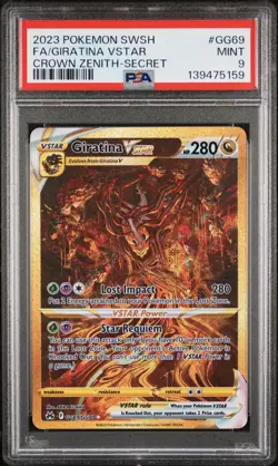 PSA 9 Giratina VSTAR GG69/GG70 Crown Zenith Galarian Gallery Pokemon TCG - Image 1
