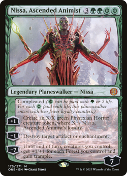 Nissa, Ascended Animist #175 (HP) Phyrexia All Will Be One ONE Magic MTG - Image 1