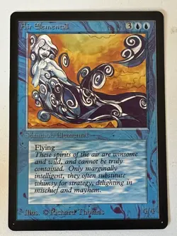 Magic the Gathering MTG Beta Air Elemental NM (Beta Bob) - Image 1