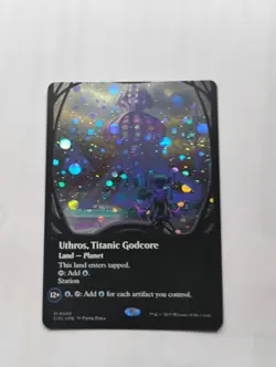 Uthros, Titanic Godcore (Borderless) (Galaxy Foil) Edge of Eternities Foil - Image 1