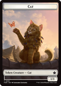 Cat (0001) || Cat (0002) Doubled-Sided Token - Foundations (FDN) - Image 1