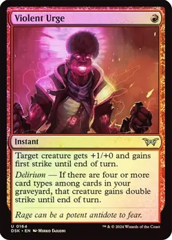 Violent Urge MTG NM Duskmourn: House of Horror FOIL - Image 1