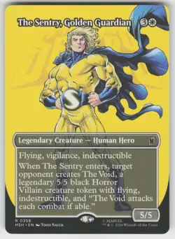 The Sentry, Golden Guardian (Borderless) 358 Marvel Super Heroes MTG NM - Image 1