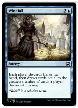 MTG Windfall - Iconic Masters Lightly Played English - Image 1