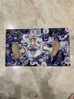 OP One Piece Playmat Gear 5 Luffy Laughing TCG CCG Playmat Custom Card Mat - Image 1