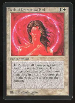 1993 MTG Magic the Gathering Beta Circle of Protection Red COP NM Raw TCG - Image 1