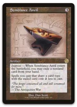 Semblance Anvil (Schematic) #115 (NM) Brothers' War BRR Magic MTG - Image 1