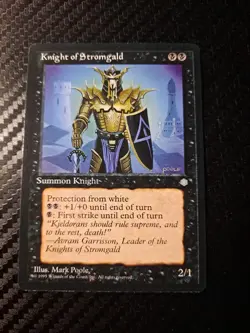 Wizards of the Coast MTG Knight of Stromgald Ice Age Black Uncommon 1995 - Image 1
