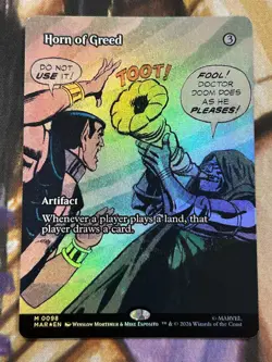 Horn of Greed (Borderless) #0098 MTG Marvel Universe Eternal-Legal Foil - NM 🔥 - Image 1