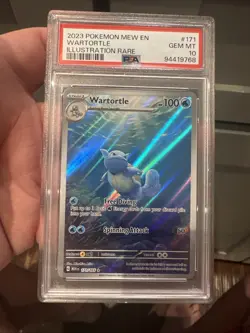 Pokemon TCG Scarlet & Violet Wartortle Card 171/165 Illustration Rare, PSA 10 - Image 1
