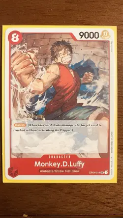 Monkey.D.Luffy OP04-014 Kingdoms of Intrigue Pre-Release One Piece Card Game - Image 1
