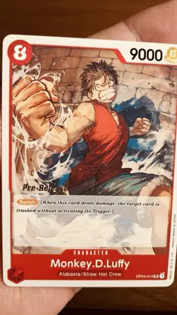 Monkey.D.Luffy OP04-014 Kingdoms of Intrigue Pre-Release One Piece Card Game - Image 4