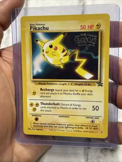 WOTC Black Star Pikachu Gold Lightning Bolt Stamp Movie Promo #4 Pokemon NM Card - Image 1