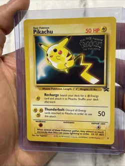 WOTC Black Star Pikachu Gold Lightning Bolt Stamp Movie Promo #4 Pokemon NM Card - Image 2
