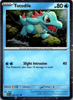 Totodile (Cosmos Holo) 041/217 Holo Cards & Products Pokemon Holo NM - Image 1