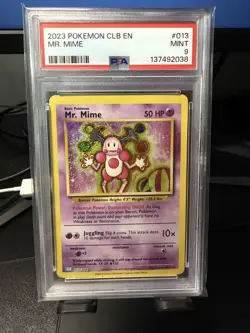 PSA 9 | 2023 Pokemon Mr. Mime Classic Blastoise Deck Promo Card CLB 013/034 - Image 1
