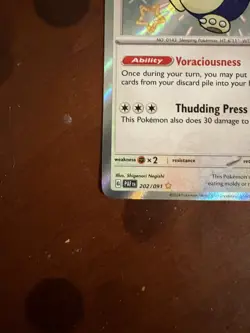 Snorlax 202/091 SV: Paldean Fates Holo, english pokemon card - Image 4