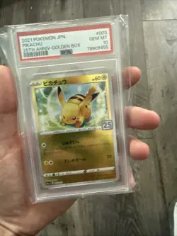PSA 10 Pikachu 003/015 25th Anniversary Golden Box 2021 Pokemon Card Japanese - Image 1